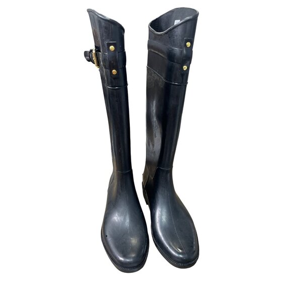 Lauren Ralph Lauren Womens Rossalyn Black Rain Boots Size 6B SKU 8967 - Picture 8 of 16